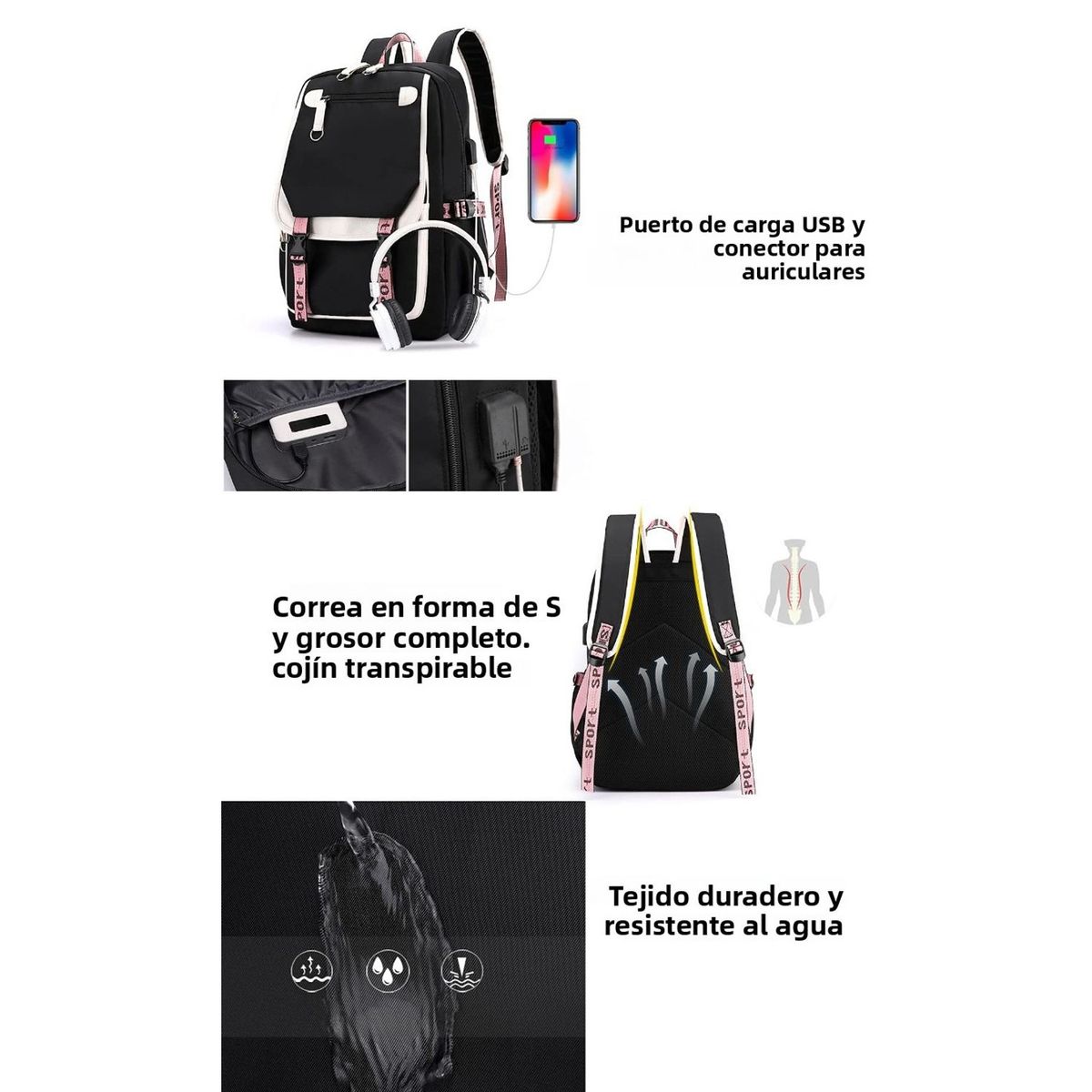 TIOZONEY - Mochila Infantil Niña Pop