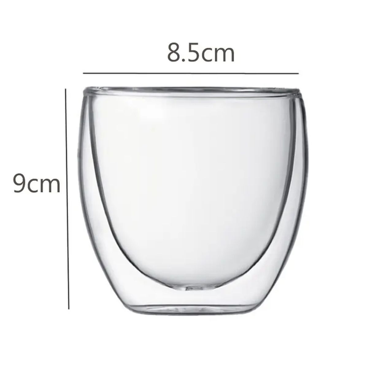 GENERICO - Pack 4 Tazas Doble Pared 250ml Frio, Caliente