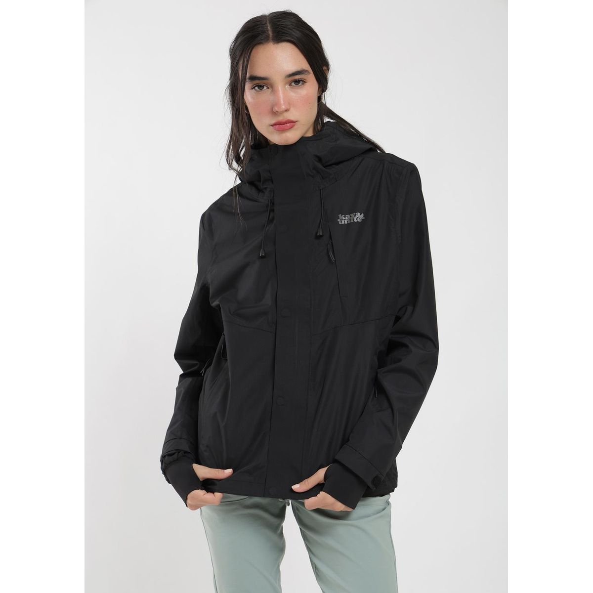 KAYA UNITE - Chaqueta Cortaviento Nortazo Mujer Negro