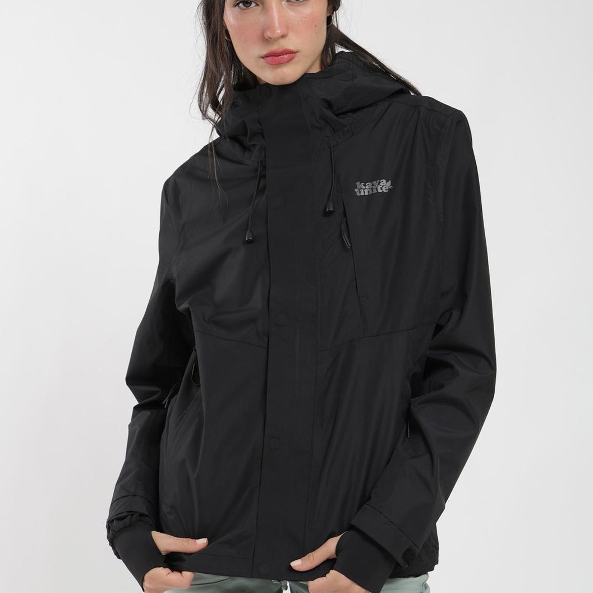 KAYA UNITE - Chaqueta Cortaviento Nortazo Mujer Negro