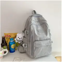 TIOZONEY - Mochila escolar estampada-Gris