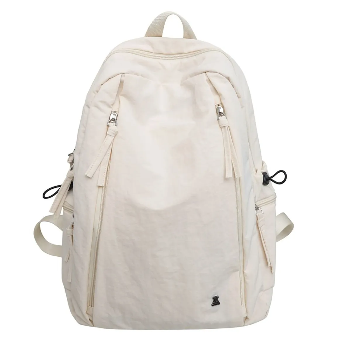 TIOZONEY - Mochila informal de color liso-Blanco