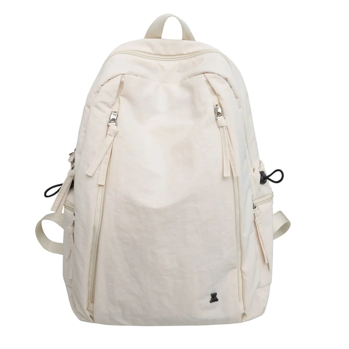 TIOZONEY - Mochila informal de color liso-Blanco