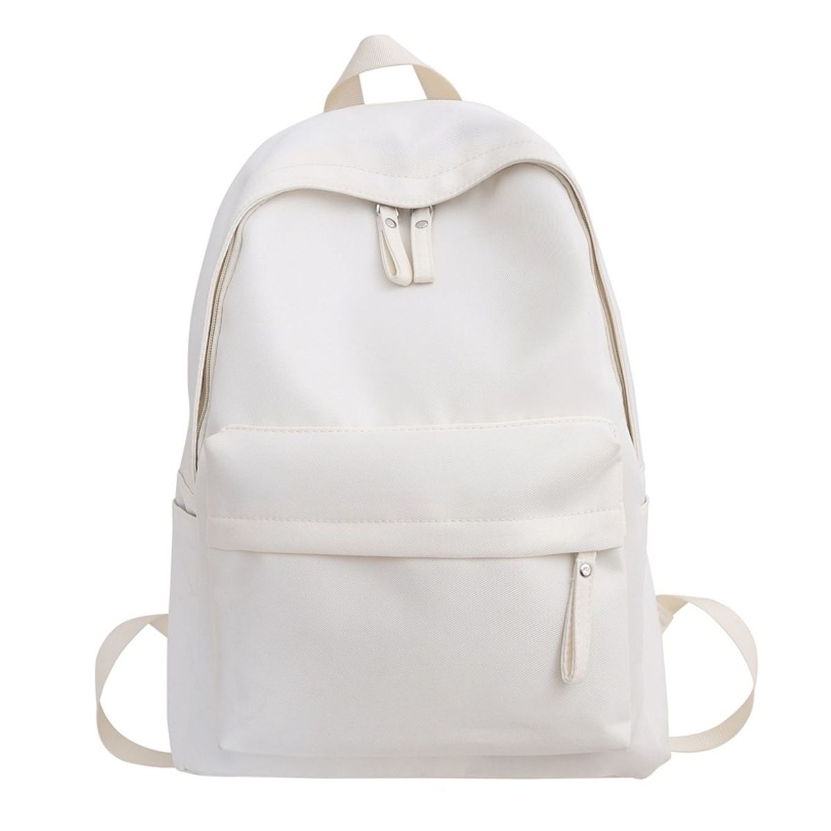 TIOZONEY - Mochila informal de color liso-Blanco