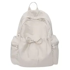 TIOZONEY - Mochila de nylon para mujer-Beige