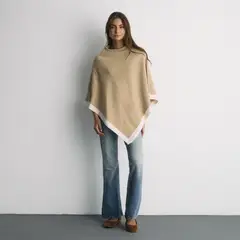 LOUNGE - Capa Poncho Sin Cuello Alto Invierno