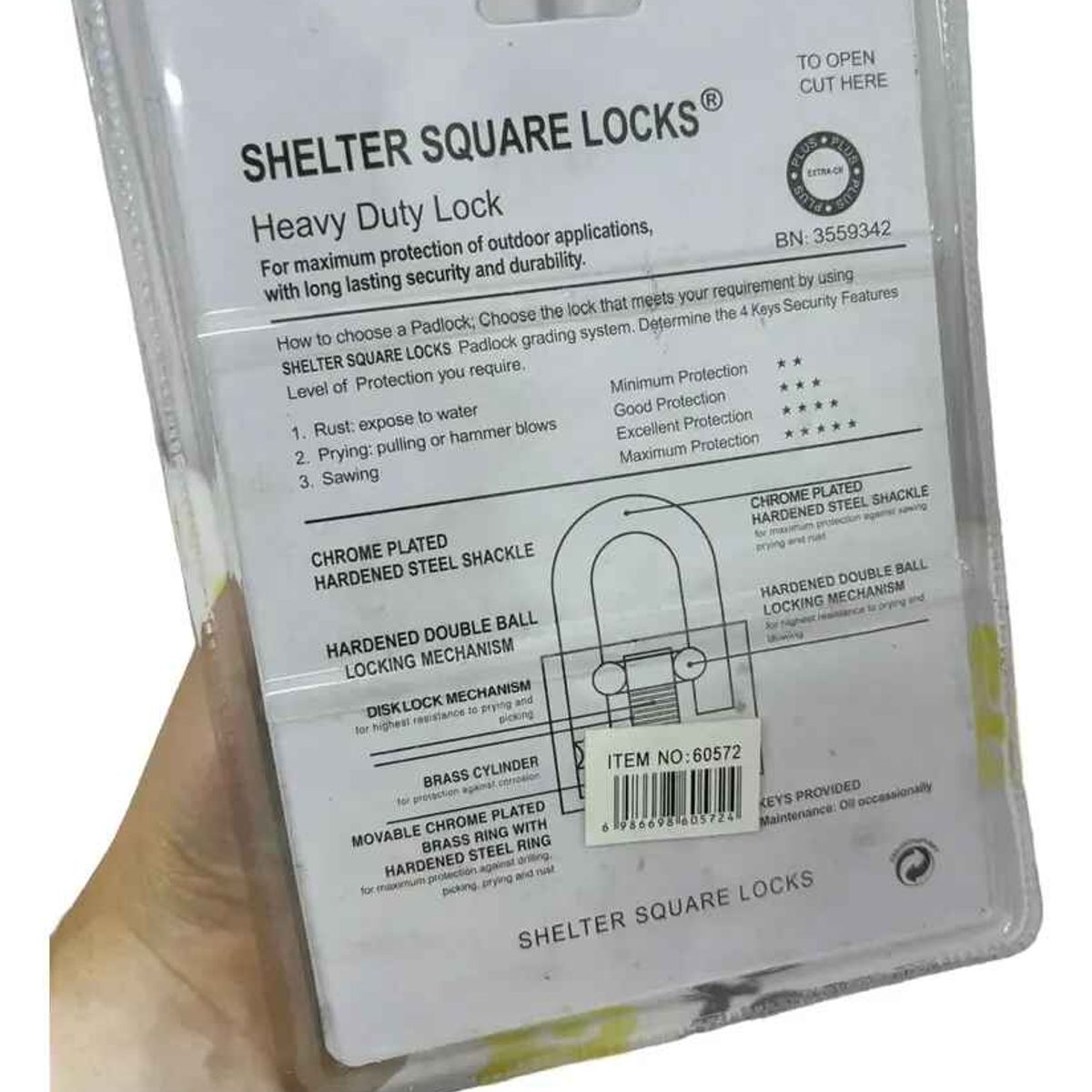 GENERICO - Pack x3 Candado De Seguridad 60mm Con 3 Llaves Alta Resistencia