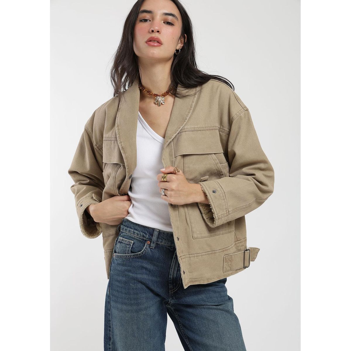 KAYA UNITE - Chaqueta Clásica Canvas Solid Mujer