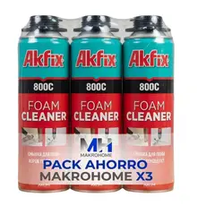 AKFIX - Pack X3 Limpiador Espuma Poliuretano 800c