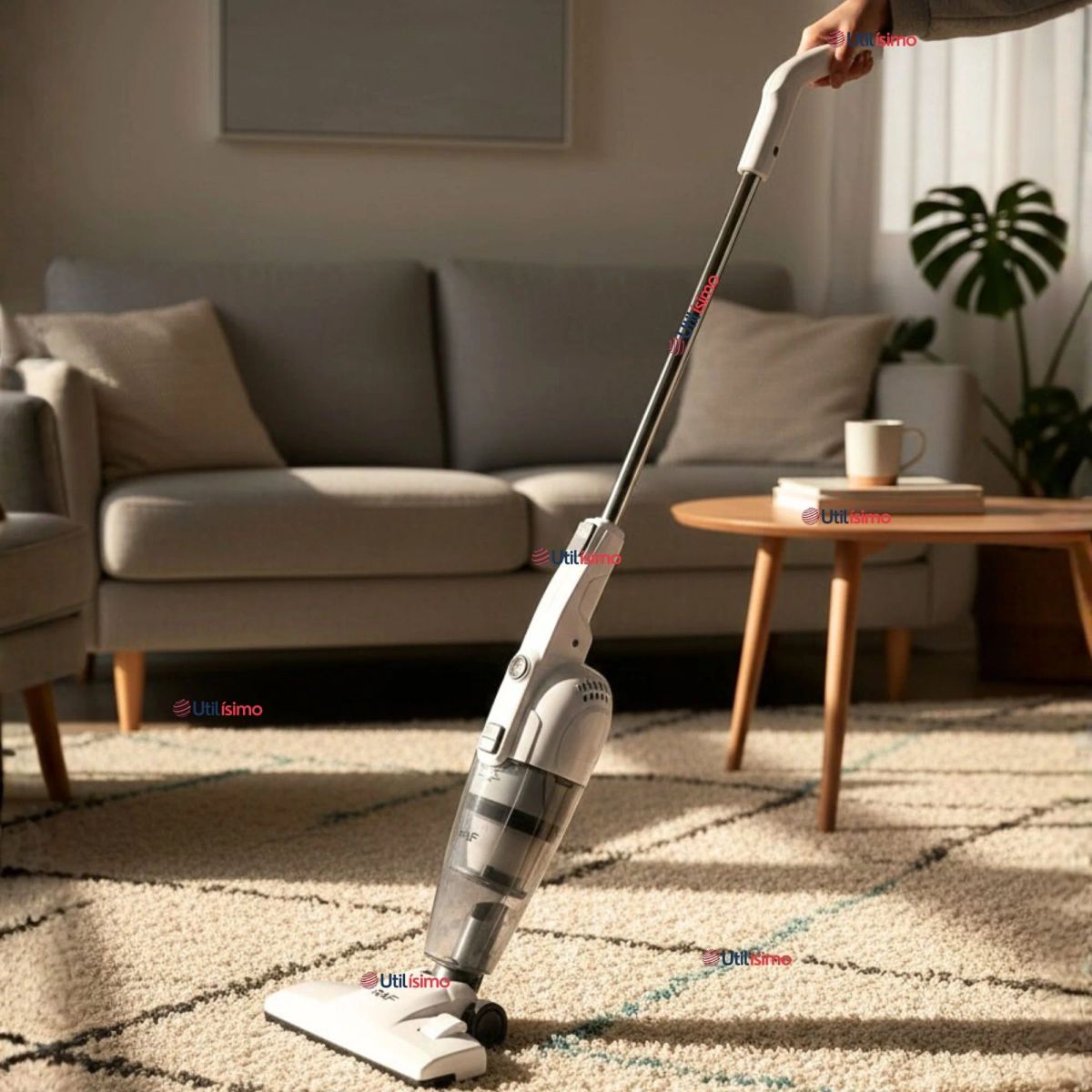 RAF - Aspiradora Vertical 2 en 1 Ciclónica Portátil Alta Potencia 600W 50HZ Filtro Dual