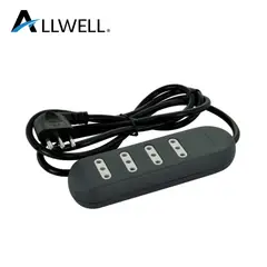 LEXO - ALARGADOR ELECTRICO NEGRO 4 TOMAS 3M