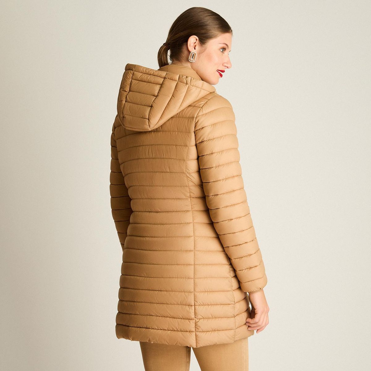 LORENZO DI PONTTI - Parka Básica Mujer Camel
