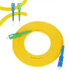 GENERICO - Cable Patch Cord Fibra Óptica 10m SCAPC a SCUPC Monomodo