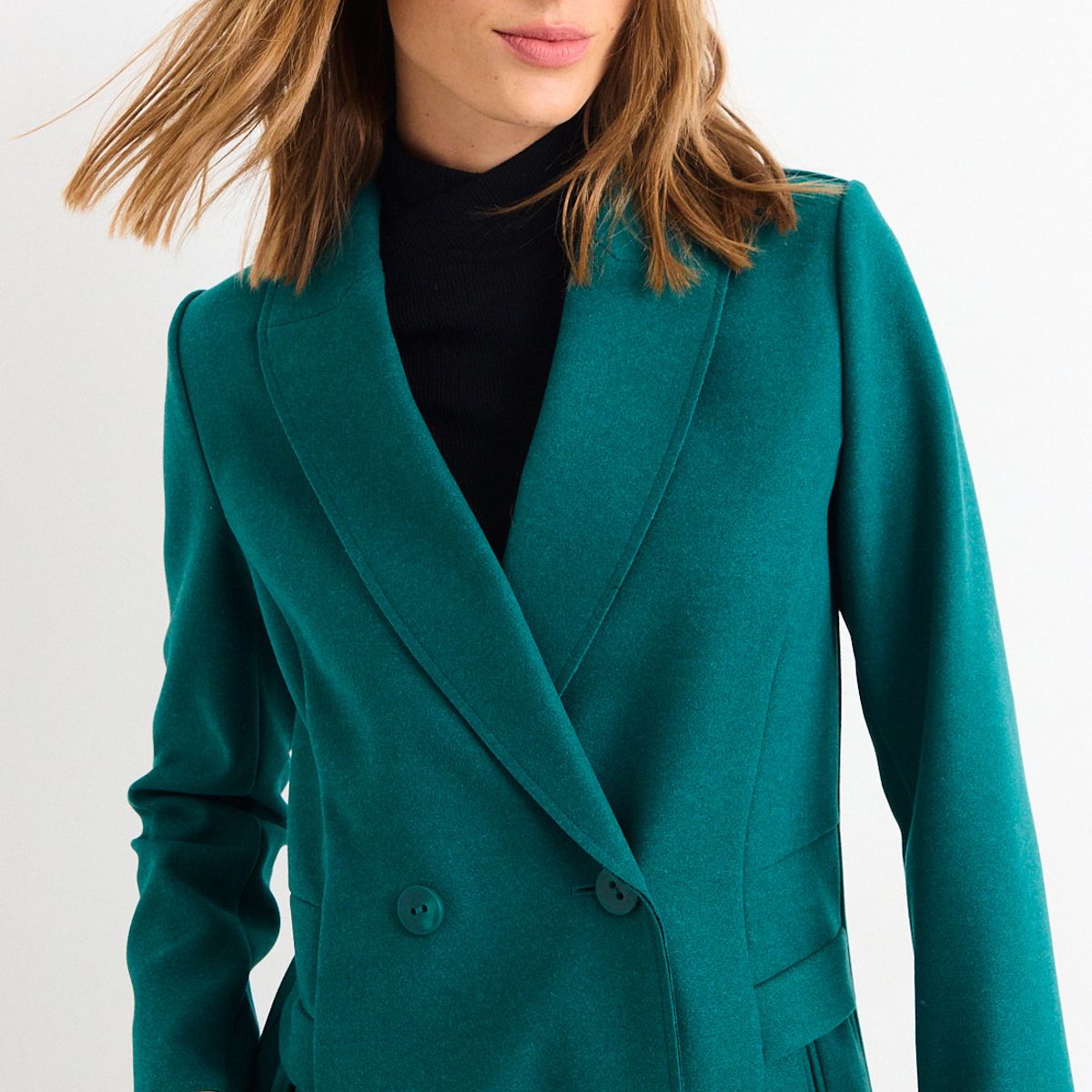 IO - Chaqueton Liso Mujer Verde Petróleo Io