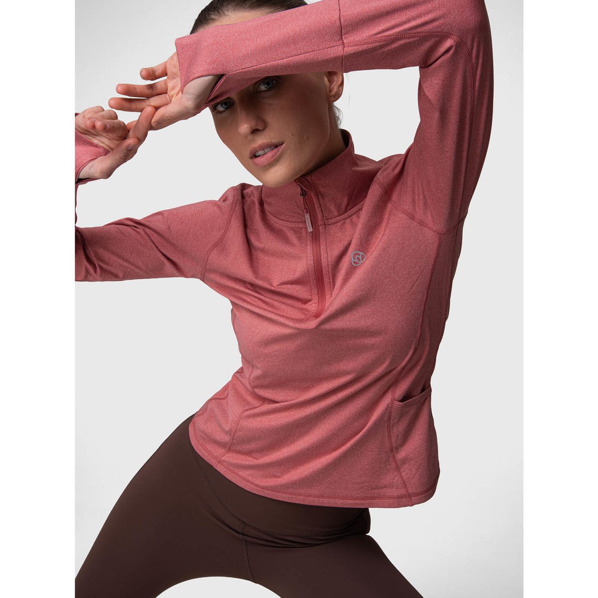 BSOUL - Polerón Half Zip Aloe Rosado BSOUL