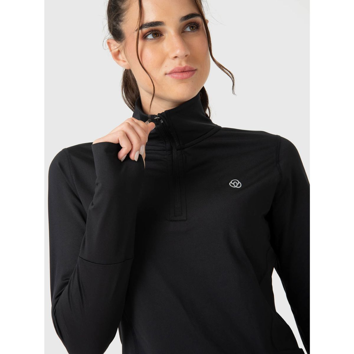 BSOUL - Polerón Half Zip Rec Negro BSOUL