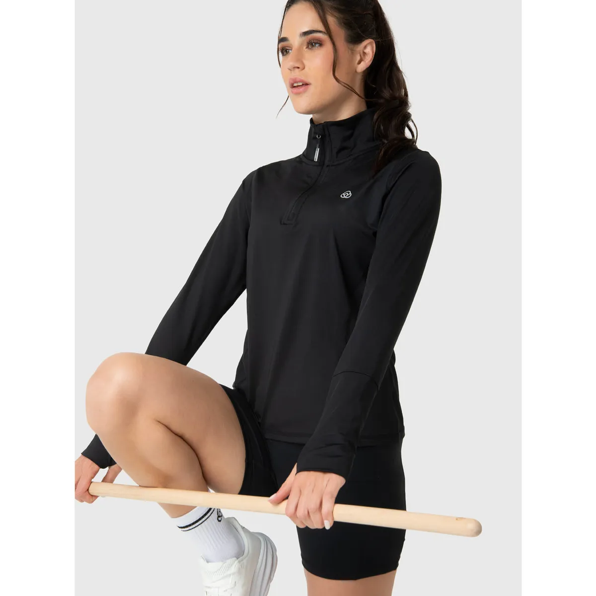BSOUL - Polerón Half Zip Rec Negro BSOUL