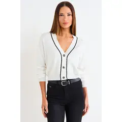 ASH - Cardigan Cadena Mujer Crudo