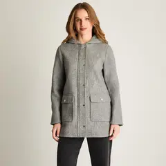 LORENZO DI PONTTI - Abrigo Con Gorro Forrado En Piel Gris