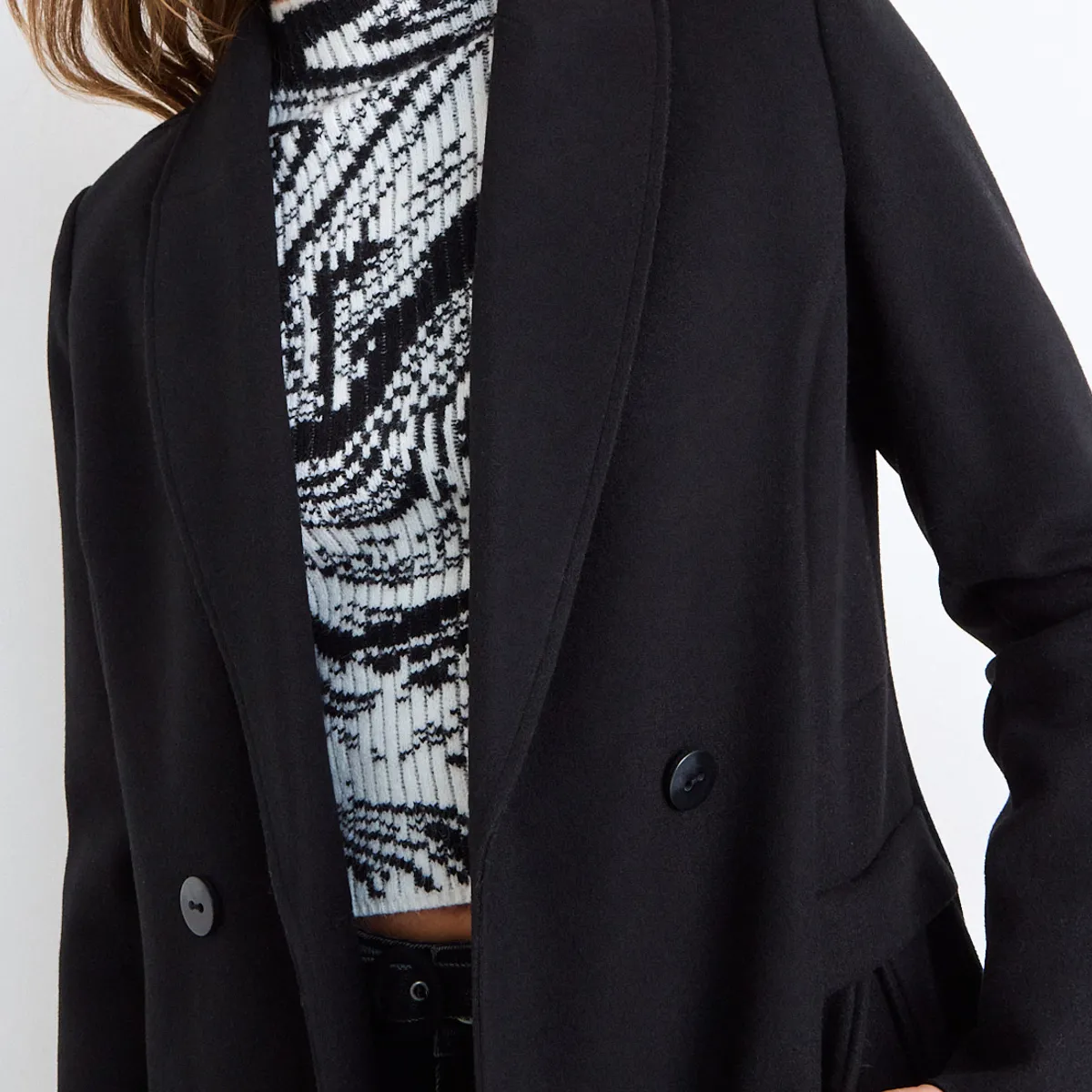 IO - Chaqueton Liso Mujer Negro Io