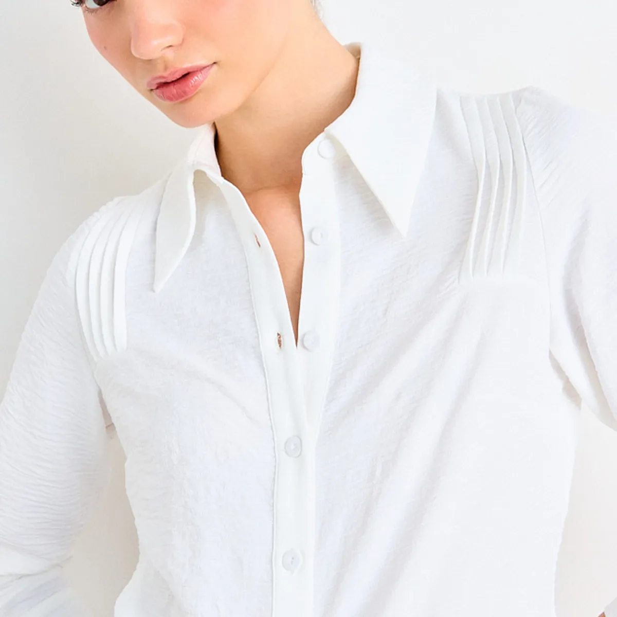 IO - Blusa Lisa Mujer Crudo Io