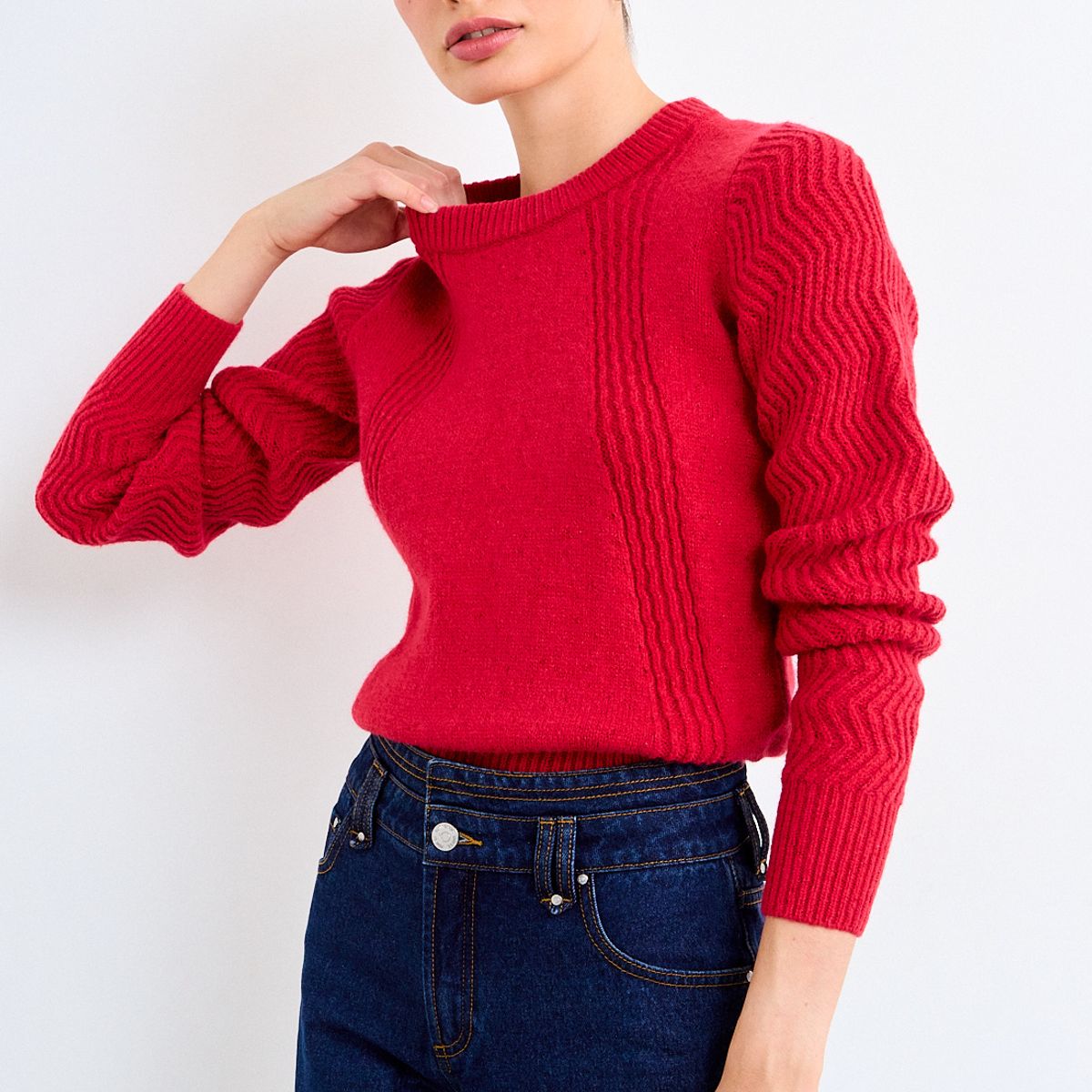 IO - Sweater Cuello Redondo Mujer Rojo Io
