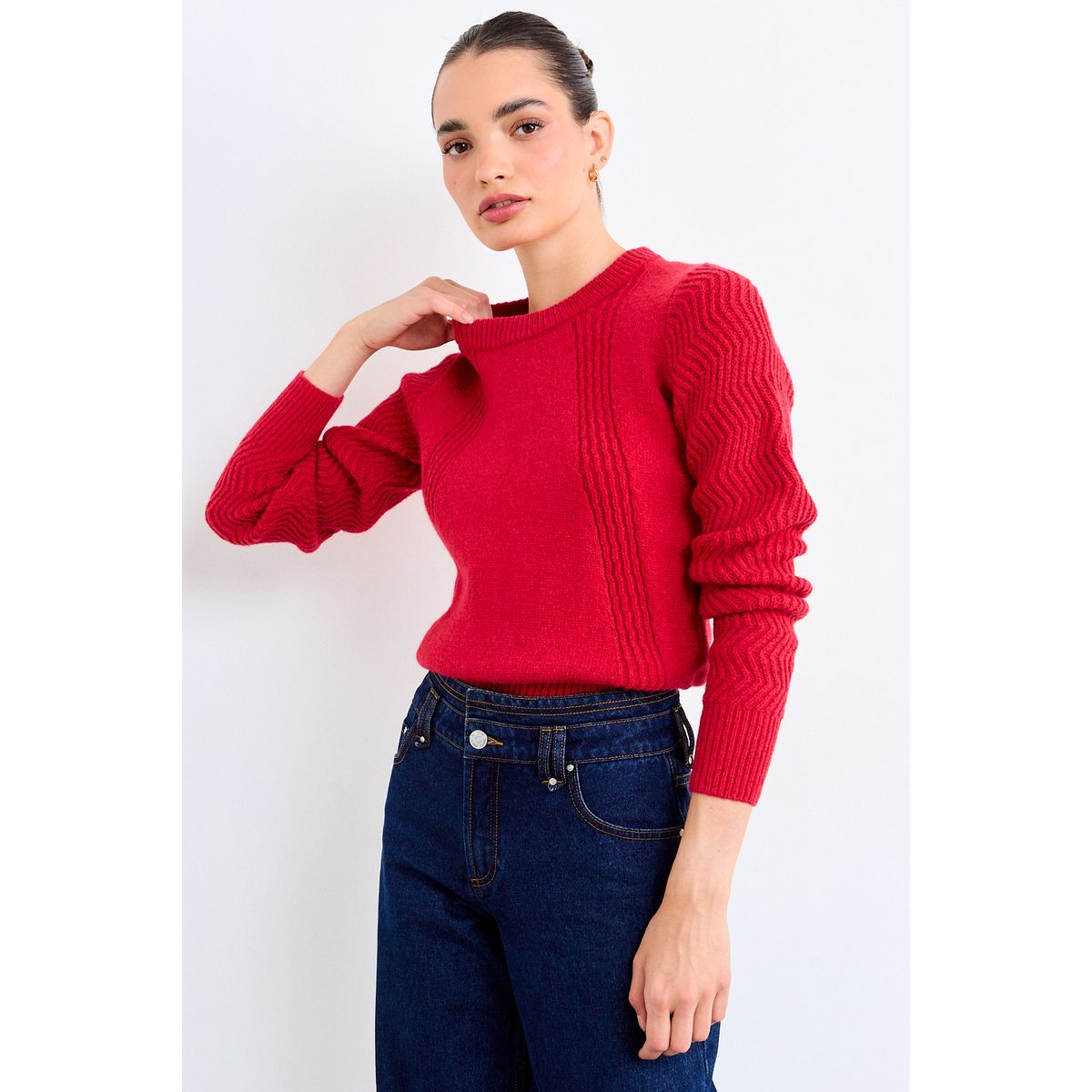 IO - Sweater Cuello Redondo Mujer Rojo Io