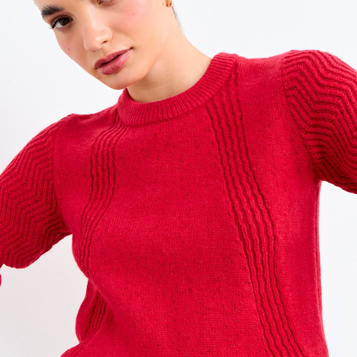 IO - Sweater Cuello Redondo Mujer Rojo Io