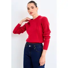 IO - Sweater Cuello Redondo Mujer Rojo