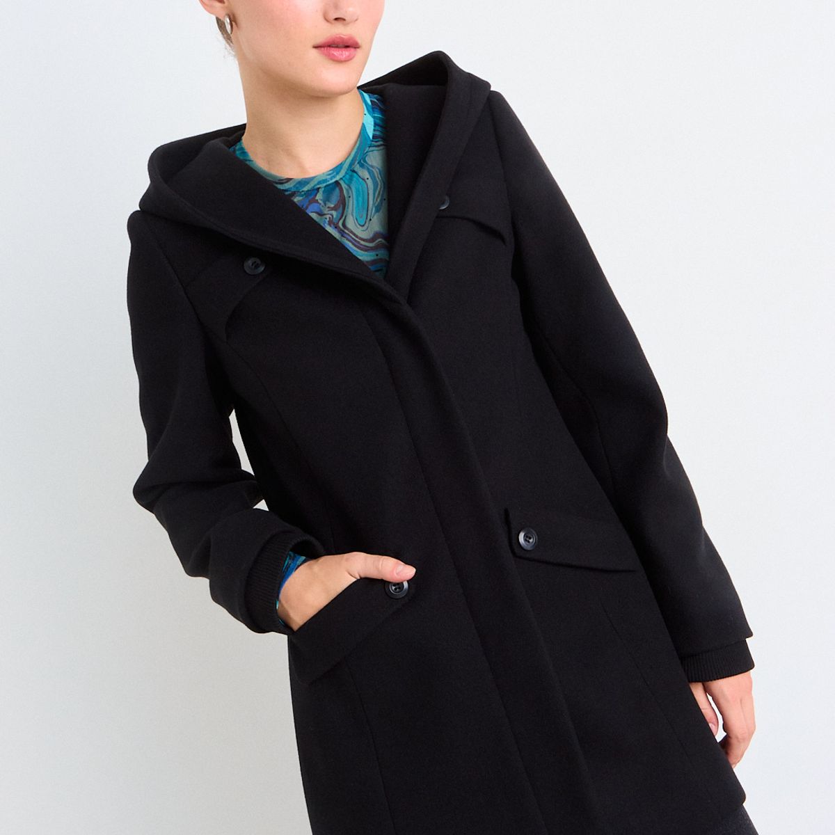 IO - Chaqueton  Liso Mujer Negro Io
