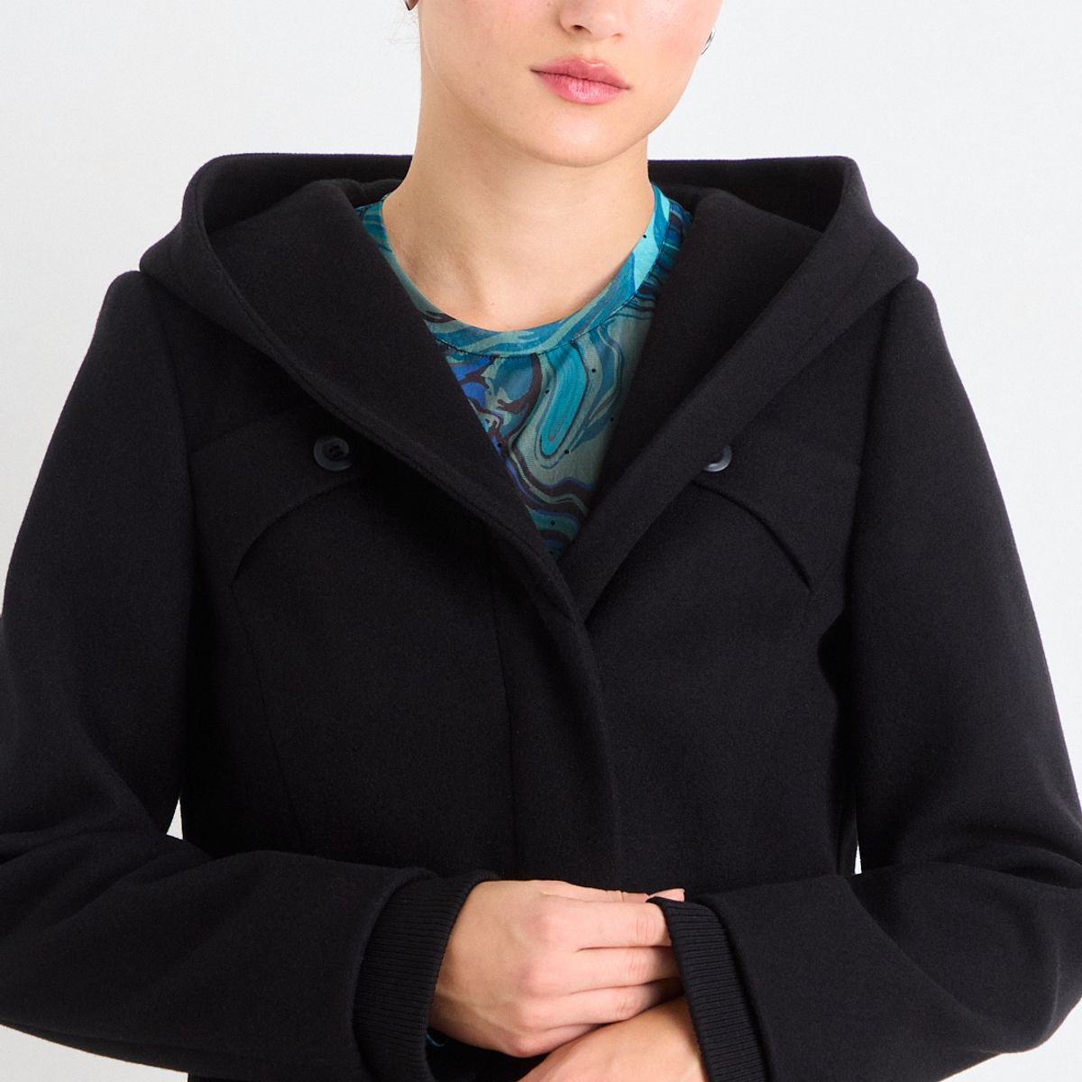 IO - Chaqueton  Liso Mujer Negro Io