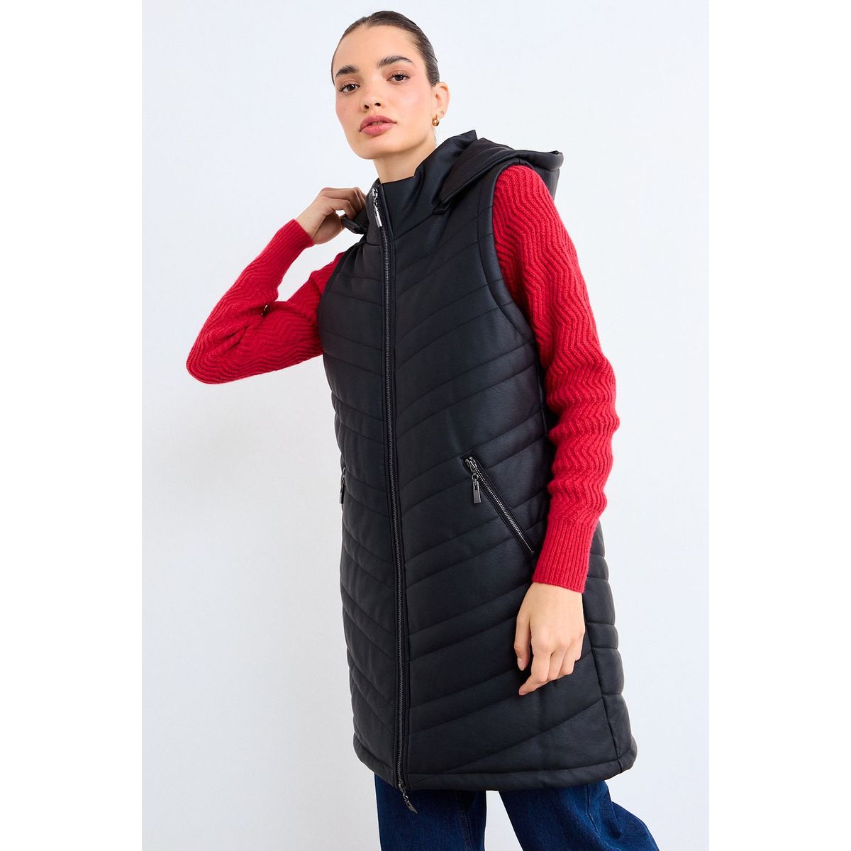 IO - Parka Lisa Mujer Negro Io