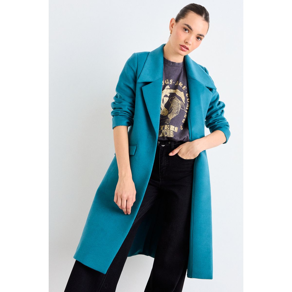 IO - Chaqueton Liso Mujer Verde Oliva Io