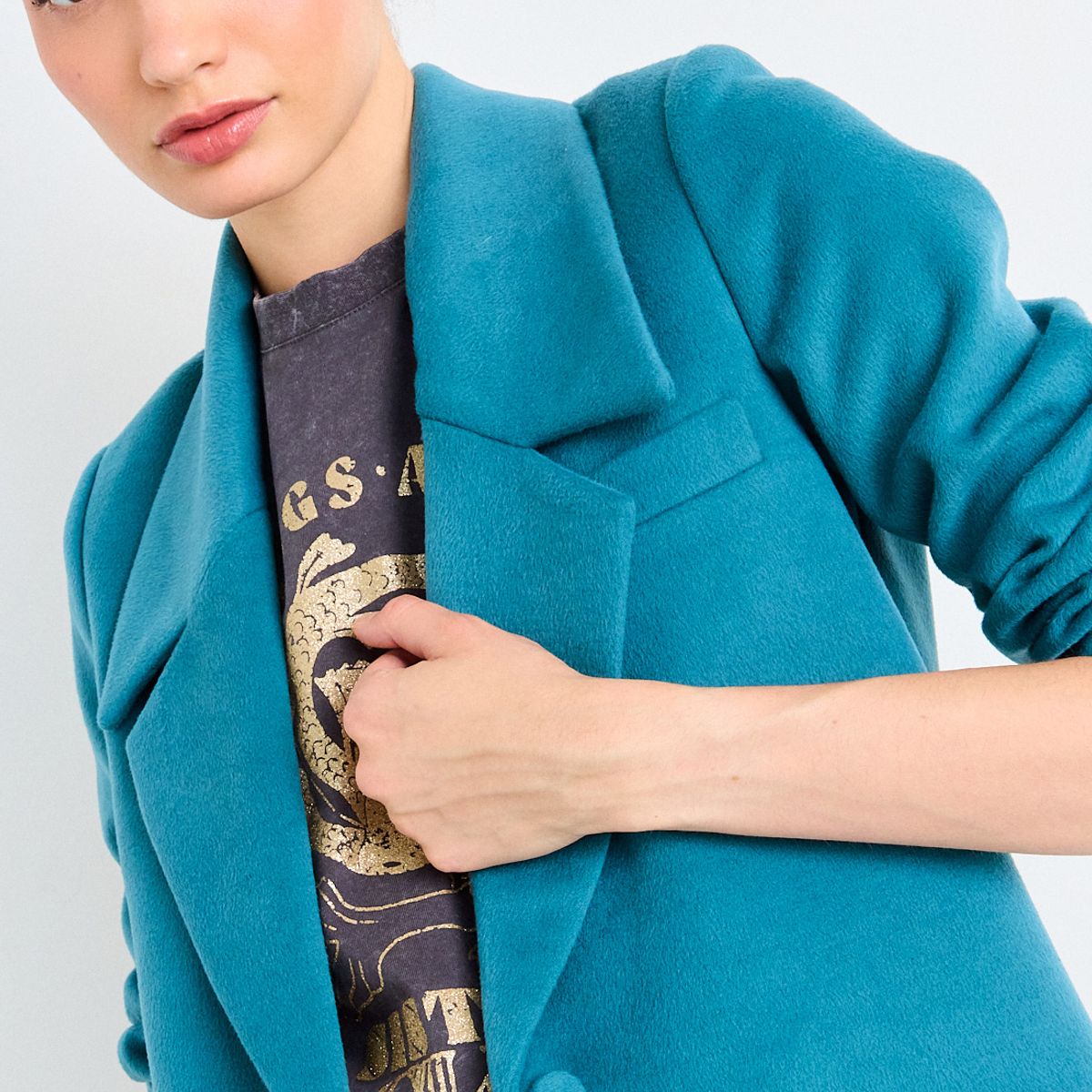 IO - Chaqueton Liso Mujer Verde Oliva Io