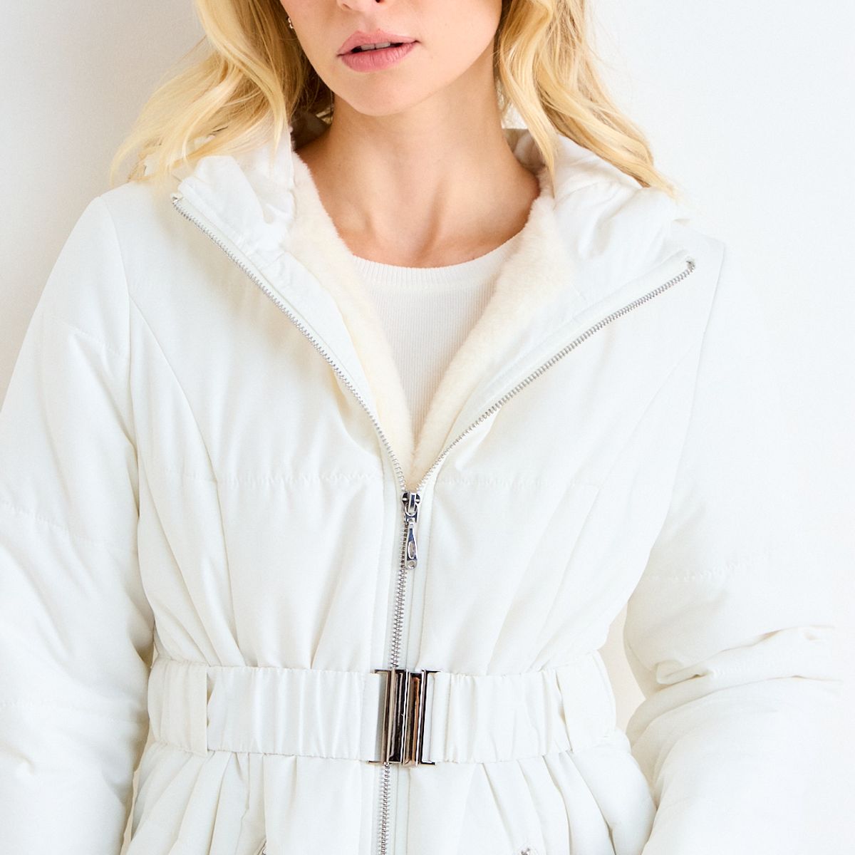 ASH - Parka Lisa Mujer Crudo Ash