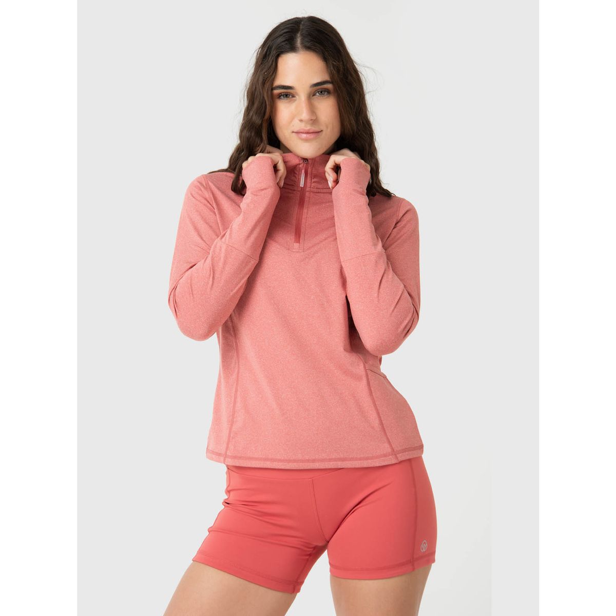 BSOUL - Polerón Half Zip Rec Rosado BSOUL