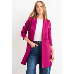 IO - Chaqueton Liso Mujer Fucsia