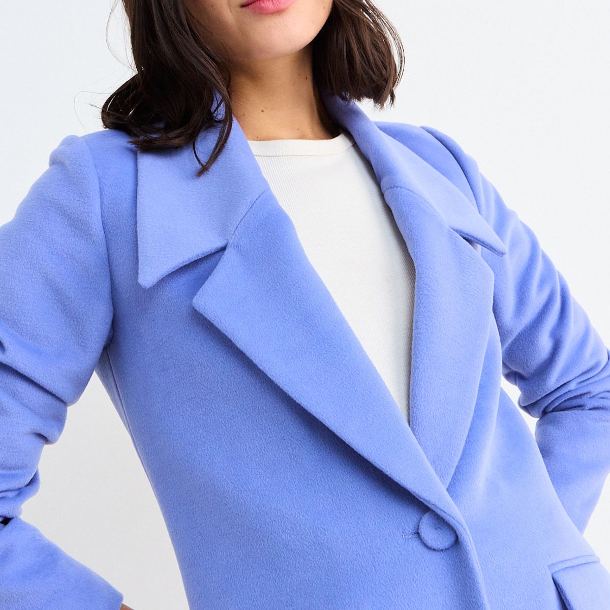 IO - Chaqueton Liso Mujer Azul Io