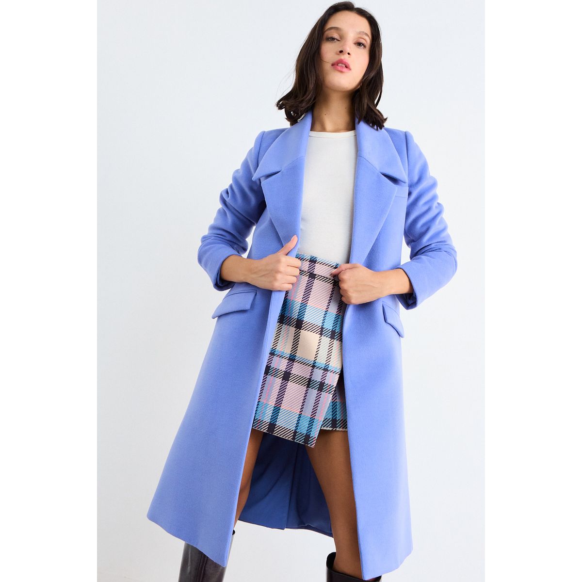 IO - Chaqueton Liso Mujer Azul Io