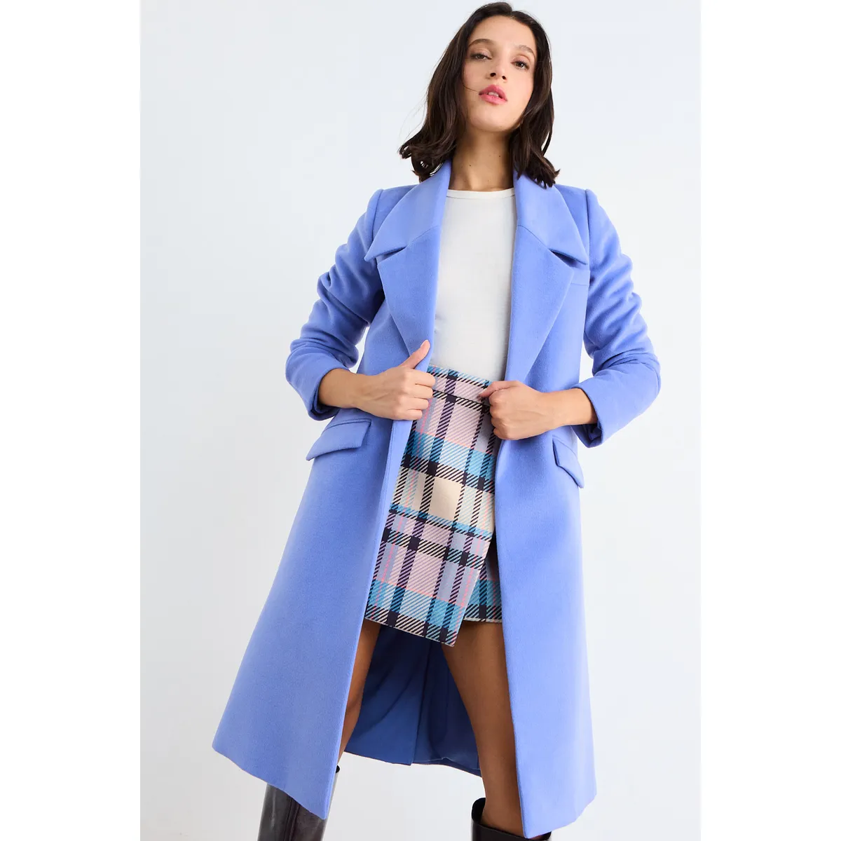 IO - Chaqueton Liso Mujer Azul Io