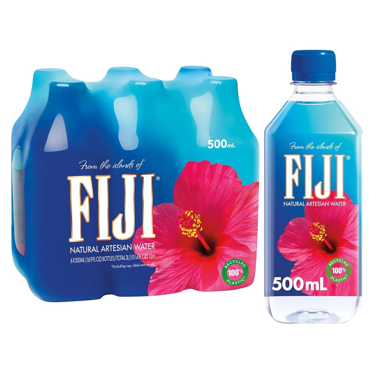 GENERICO - Pack Agua Natural sin Gas Fiji 6 x 500 ml Kiosclub