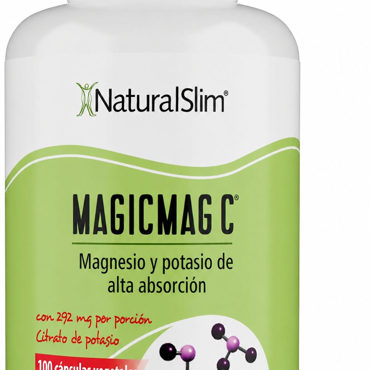 GENERICO - NaturalSlim MagicMag C Citrato de Magnesio y Potasio en Cápsulas, 100 cápsulas