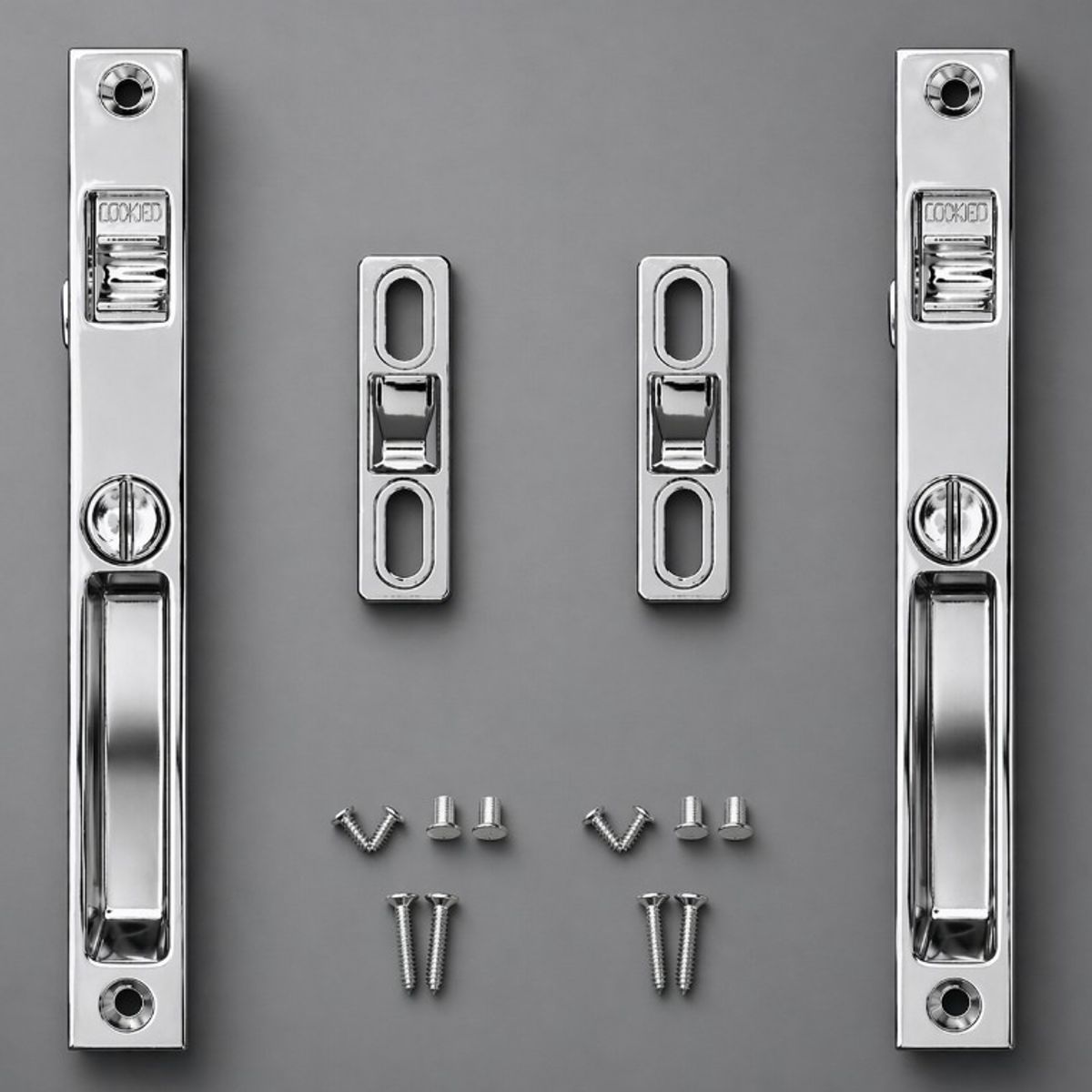 GENERICO - Set 2 Cierre Pestillo Lateral Open Lock Medio - Seguro para Ventana de Aluminio
