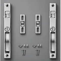 GENERICO - Set 2 Cierre Pestillo Lateral Open Lock Medio - Seguro para Ventana de Aluminio