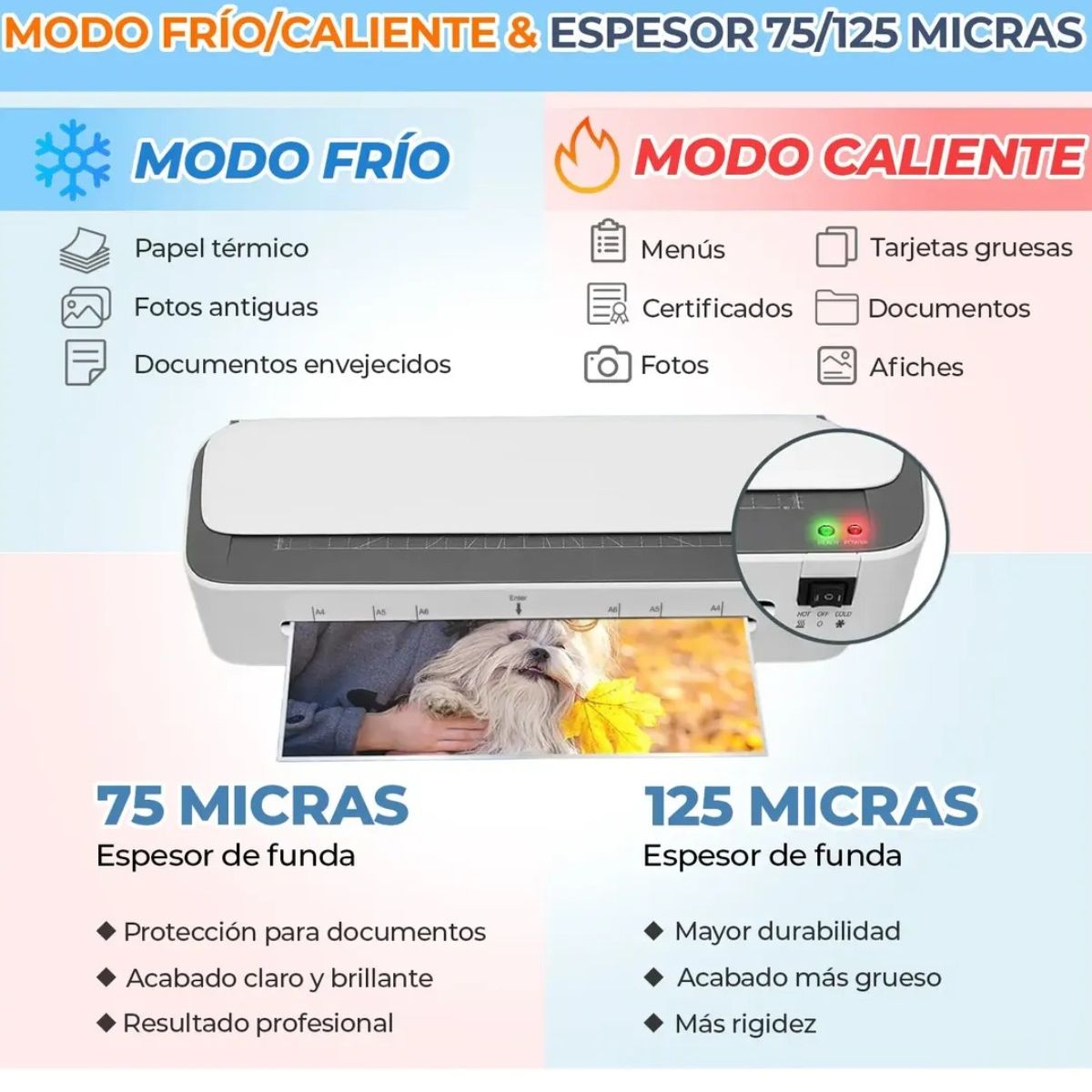 GENERICO - Termolaminadora Plastificadora Frío Calor Labg