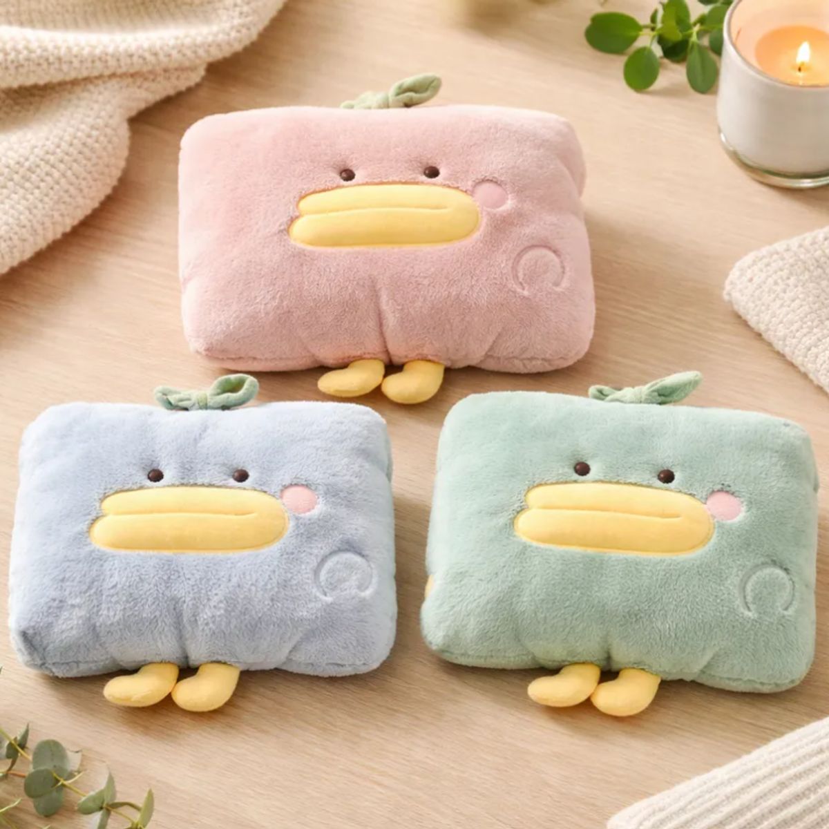 GENERICO - Guatero Eléctrico Recargable Peluche Pato Kawaii Calienta Manos