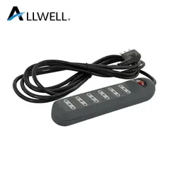 LEXO - ALARGADOR ELECTRICO ZAPATILLA NEGRO 6 TOMAS 3M 10A CON INTERRUPTOR