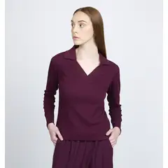 ELLESSE - POLERA MUJER LINA BURGANDY