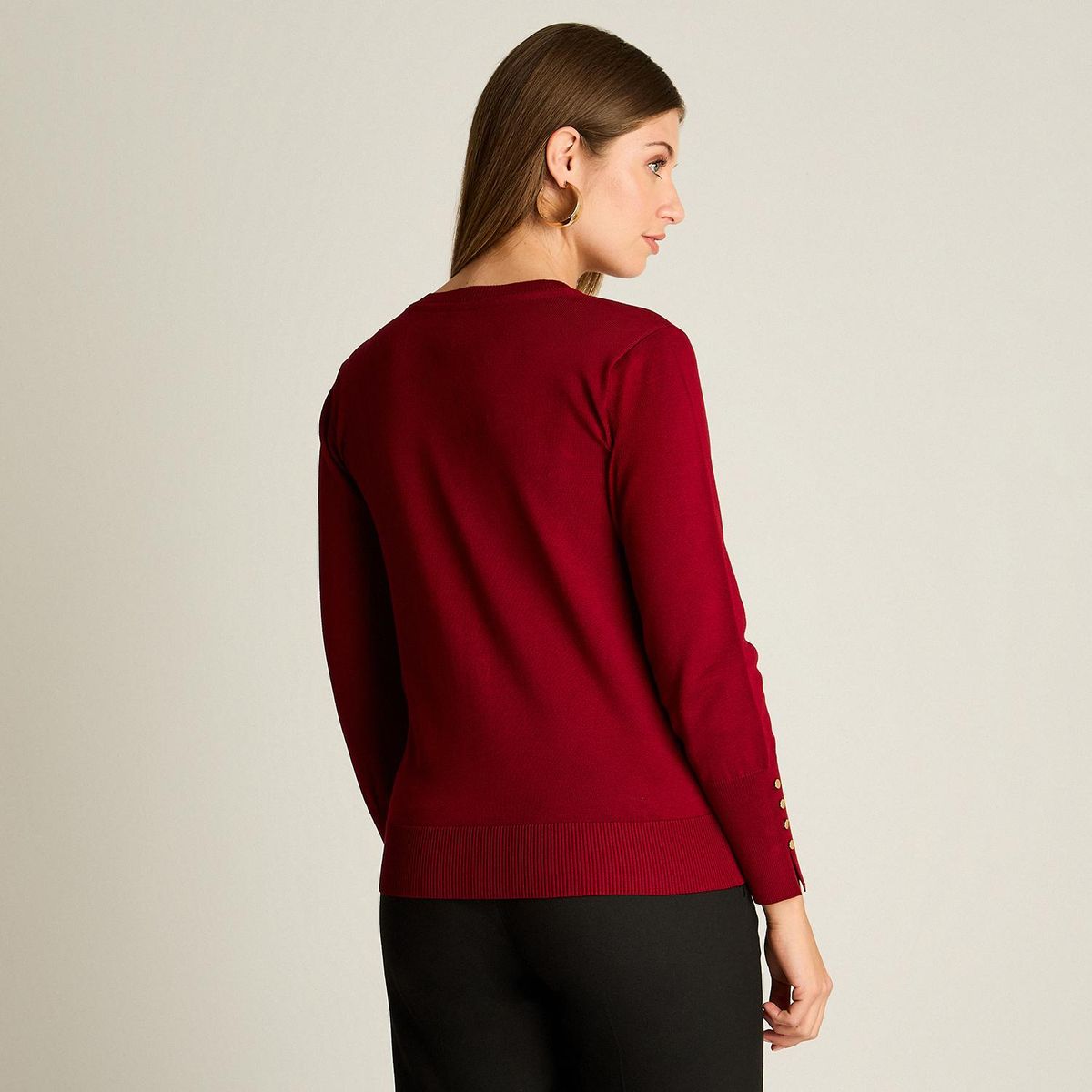 LORENZO DI PONTTI - Cardigan Con Botones Mujer Rojo