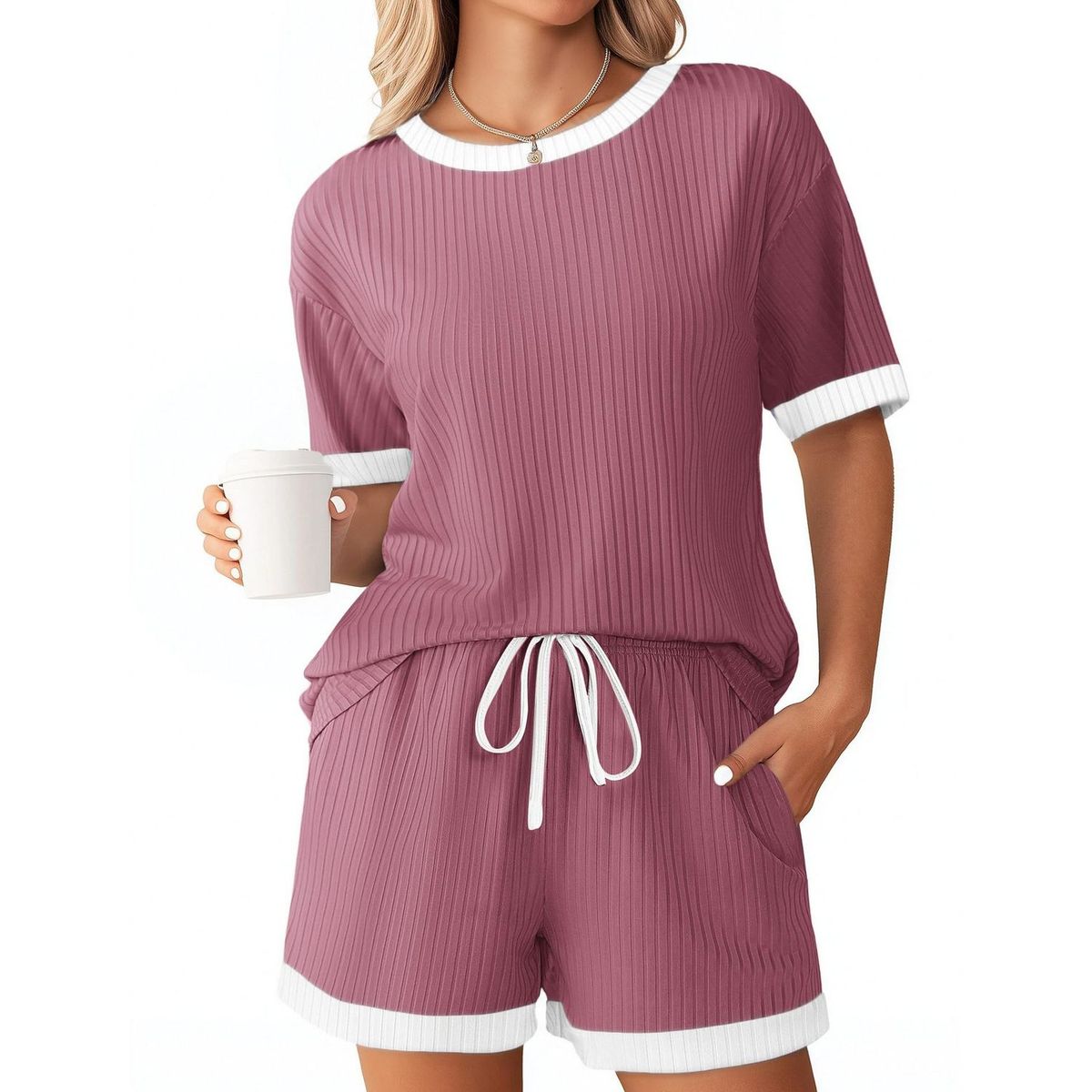 TIOZONEY - Conjuntos de ropa de mujer-Morado